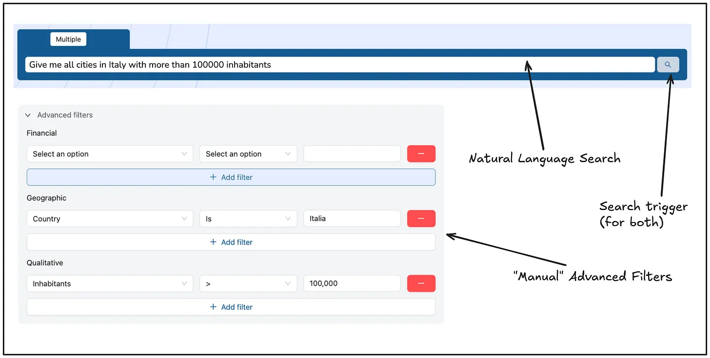 Multi-search feature