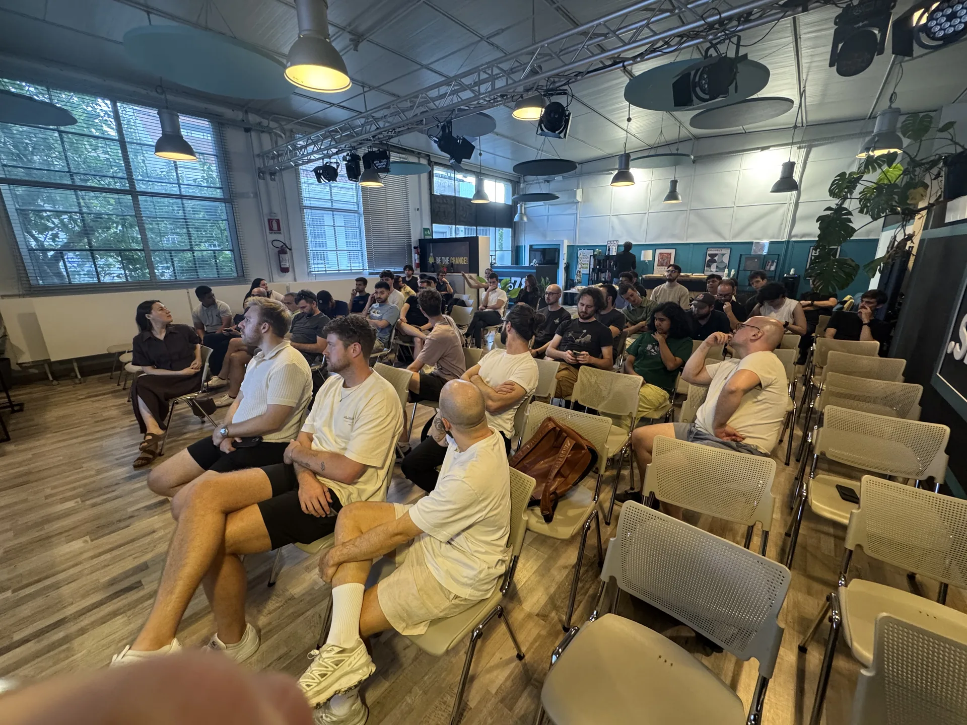 The audience gathered for Product For Engineers IRL at Spazio 78 in Milan