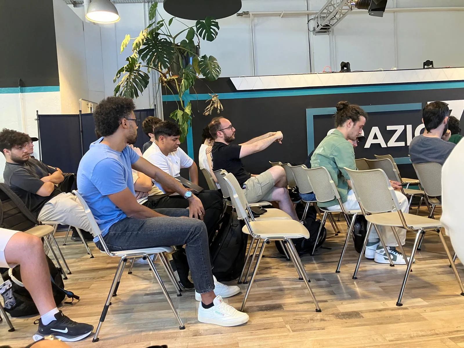 Attendees taking part in the Product For Engineers meetup in Milan